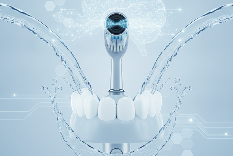 Escova dental combina câmera, inteligência artificial e jato de água para higiene bucal