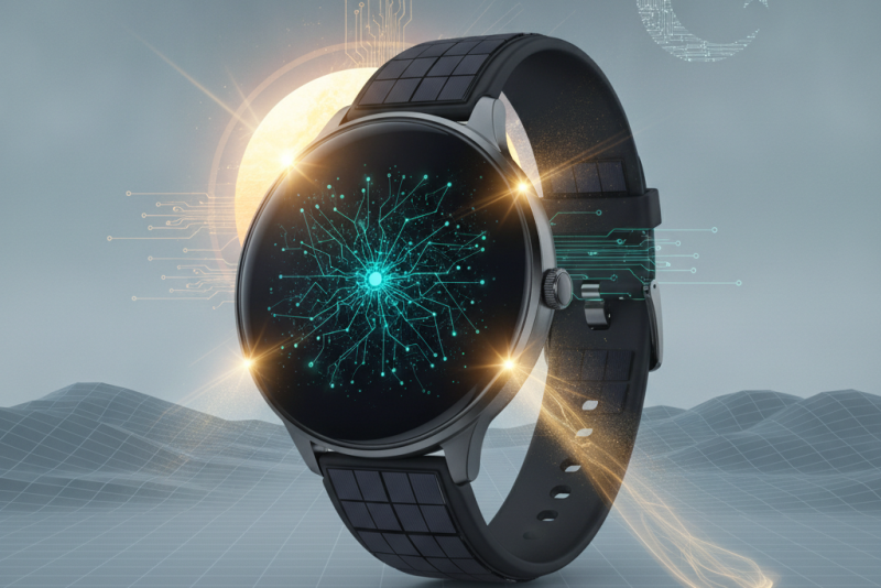 Smartwatch Amazfit com painéis solares oferece autonomia de 25 dias